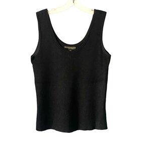 VTG Griffith‎ & Gray For St. John Vintage Black Knit Tank Top M